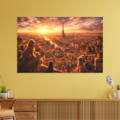 Luxury Cockapoo Wall Art – Paris Sunset Travel Dog Leinwanddruck (Insitu (Wohnzimmer))