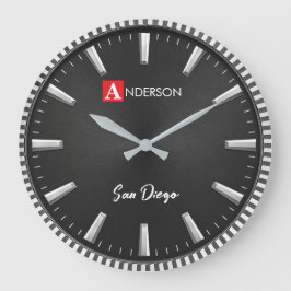 Luxury Contemporary Home Modern Black Minimalist Große Wanduhr