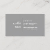 Luxury Contractor Construction Wood Logo Gray Visitenkarte (Rückseite)