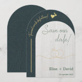 Luxury Coordinated Save The Date Card  Einladung (Vorne/Hinten)