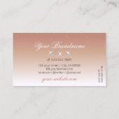 Luxury Coral White Ombre Sparkle Diamonds Stilvoll Visitenkarte (Rückseite)
