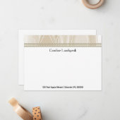 Luxury correspondence Custom Cream Silk & Pearls Mitteilungskarte (Vorderseite/Rückseite Beispiel)