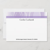 Luxury correspondence Custom Purple Silk & Pearls Mitteilungskarte (Vorderseite)