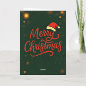 Luxury Cozy Santa Cat Christmas Card Karte (Rückseite)
