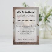 Luxury Cream Rose Geometric Vase Elegant Wedding  Einladung (Stehend Vorderseite)