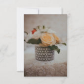 Luxury Cream Rose Geometric Vase Elegant Wedding  Einladung (Rückseite)