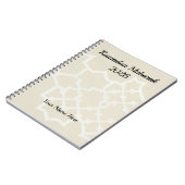 Luxury Cream White Textured Notizblock (Linke Seite)