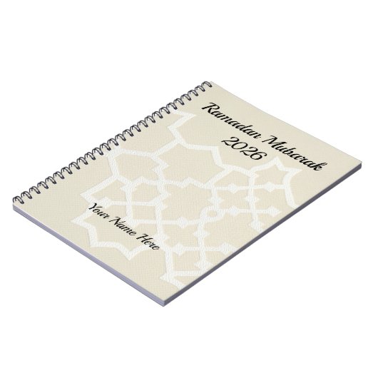 Luxury Cream White Textured Notizblock (Linke Seite)