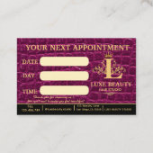 Luxury Crocodile Leather Appointment Card Visitenkarte (Rückseite)