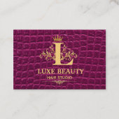 Luxury Crocodile Leather Appointment Card Visitenkarte (Vorderseite)