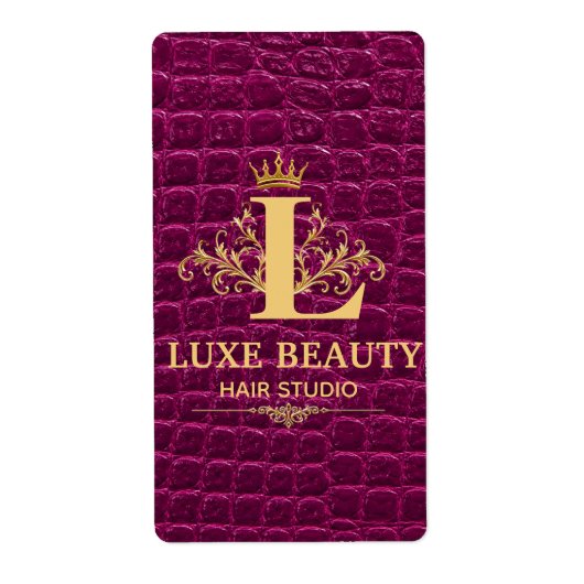 Luxury Crocodile Leather Monogram Gold Initial (Vorne)