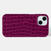 Luxury Crocodile Leather Monogram Gold Initial  Case-Mate iPhone Hülle (Rückseite (Horizontal))