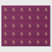 Luxury Crocodile Leather Monogram Gold Initial Geschenkpapier (Flach)