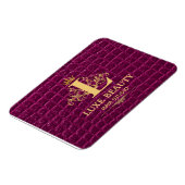 Luxury Crocodile Leather Monogram Gold Initial Magnet (Linke Seite)