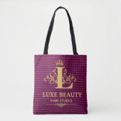 Luxury Crocodile Leather Monogram Gold Initial Tasche (Vorderseite)