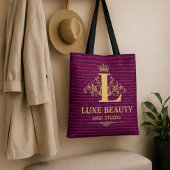 Luxury Crocodile Leather Monogram Gold Initial Tasche