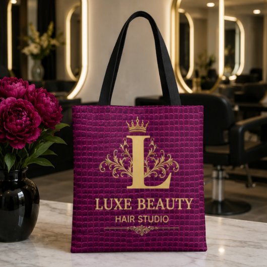 Luxury Crocodile Leather Monogram Gold Initial Tasche