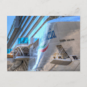 Luxury Cruise Ship Bow Feiertagspostkarte