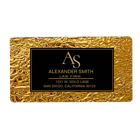 Luxury Crumpled Gold Foil Texture Elegant Metallic (Vorne)