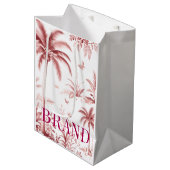 Luxury Custom Logo for gift bags|fancy  Boutiq Mittlere Geschenktüte (Vorderseite Schrägansicht)