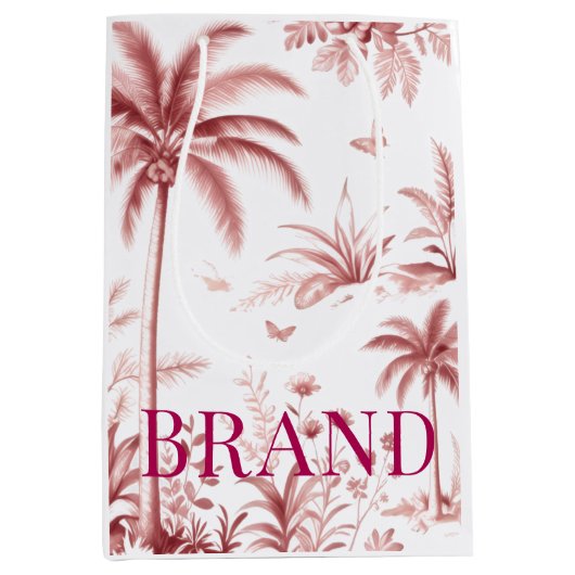 Luxury Custom Logo for gift bags|fancy  Boutiq Mittlere Geschenktüte (Vorderseite)