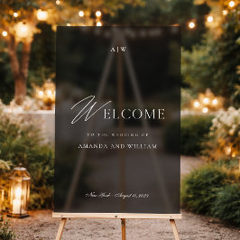 Luxury Dark Acrylic Wedding Welcome Sign Acrylschild