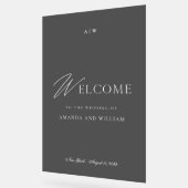 Luxury Dark Acrylic Wedding Welcome Sign Acrylschild (Winkel)