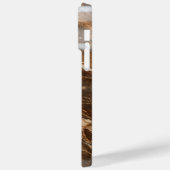 Luxury Dark Brown and Gold Marble iPhone Case (Rückseite / Links)
