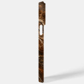 Luxury Dark Brown and Gold Marble iPhone Case (Rückseite / Rechts)
