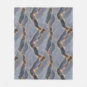 Luxury Dark Gray Marble Texture with Gold Veins Fleecedecke (Vorderseite)