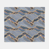 Luxury Dark Gray Marble Texture with Gold Veins Fleecedecke (Vorderseite (Horizontal))