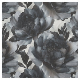 Luxury Dark Peonies Fabric Stoff