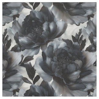 Luxury Dark Peonies Fabric Stoff