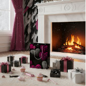 Luxury Dark Romantic Heart Gift Bag Mittlere Geschenktüte