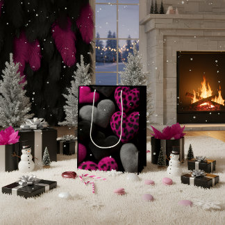 Luxury Dark Romantic Heart Gift Bag Mittlere Geschenktüte