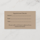 Luxury Dental Appointment Card | Clinic Reminder Terminkarte (Rückseite)