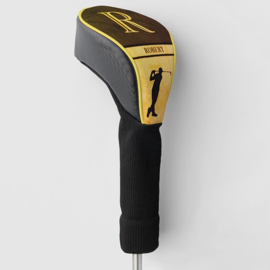 Luxury Design Robert “R” Monogram leather Golf Headcover (angewinkelt)