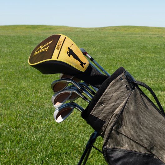 Luxury Design Robert “R” Monogram leather Golf Headcover (In SItu)