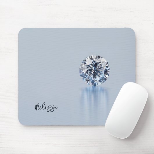 Luxury Diamond Add Name Mousepad (Mit Mouse)