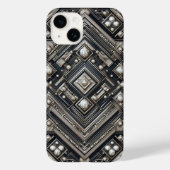 Luxury Diamond Cut Geometric Art Deco Pattern Gold Case-Mate iPhone Hülle (Rückseite)