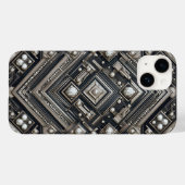 Luxury Diamond Cut Geometric Art Deco Pattern Gold Case-Mate iPhone Hülle (Rückseite (Horizontal))