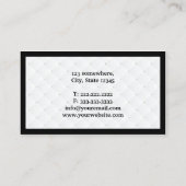 Luxury Diamond Quilt Beautician Business Card Visitenkarte (Rückseite)