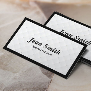 Luxury Diamond Quilt Beautician Business Card Visitenkarte