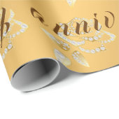 Luxury Diamond Rose Happy Gold 50 Jahre Jubiläum Geschenkpapier (Rolleneckpunkt)