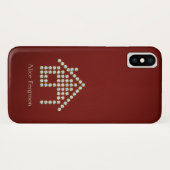 Luxury Diamond Zuhause | Roter Hintergrund Case-Mate iPhone Hülle (Rückseite (Horizontal))