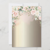 Luxury Diamonds Eiffel Tower,Pink Bow Roses 50th Einladung (Rückseite)