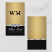 Luxury Diamonds Gold Pearls Visitenkarte (Vorne/Hinten)