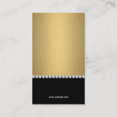 Luxury Diamonds Gold Pearls Visitenkarte (Rückseite)