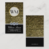 Luxury Diamonds Gold Pearls Visitenkarte (Vorne/Hinten)