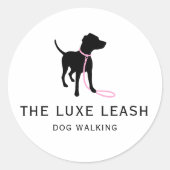 Luxury Dog Walking Sticker | Dog Silhouette Logo (Vorderseite)
